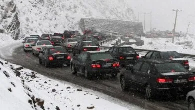 بارش برف‌وباران در ۱۵ استان/ترافیک نیمه‌سنگین درمحورهای منتهی به‌تهران